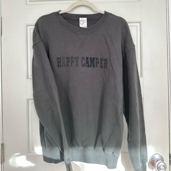 OFFLINE By Aerie Throw-Back Fleece Crewneck Sweatshirt grey shadow - Picture 2 of 4